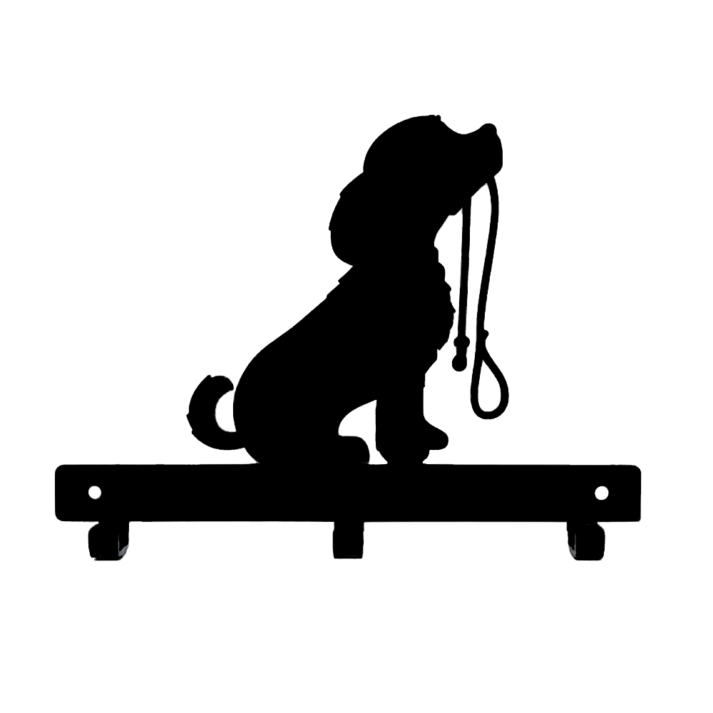 1pc Iron Crafts Wall Hanging Dog Lead/Leash Key Coat Door Towel Hanger Holder Rack Key Hook - DOG WITH LEAD, Wall-mounted, Hooks(TikTok/temu self-pickup orders)