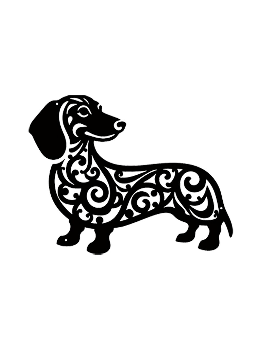 "Black Iron Dachshund Dog Metal Wall Art – Modern Home & Outdoor Decor for Living Room, Bedroom, Bathroom, Garden, Patio | Waterproof, Rustproof & Dur(TikTok/temu self-pickup orders)