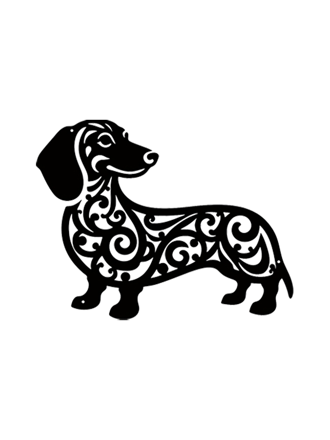 "Black Iron Dachshund Dog Metal Wall Art – Modern Home & Outdoor Decor for Living Room, Bedroom, Bathroom, Garden, Patio | Waterproof, Rustproof & Dur(TikTok/temu self-pickup orders)